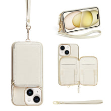 画像をギャラリービューアに読み込む, ZVE Wallet Phone Case with Wrist Strap- Beige
