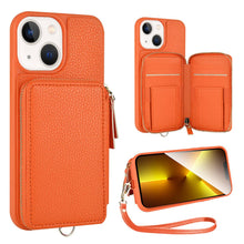 Load image into Gallery viewer, ZVE Wallet Phone Case with Wrist Strap- Beige
