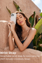 Load image into Gallery viewer, ZVE Wallet Phone Case with Wrist Strap- Beige
